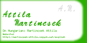 attila martincsek business card